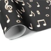 Papier Cadeau thème musical Gold (Coin rond)