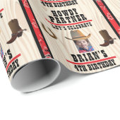 Papier Cadeau Thème Occidental Papier d'enveloppement d'annivers (Coin rond)