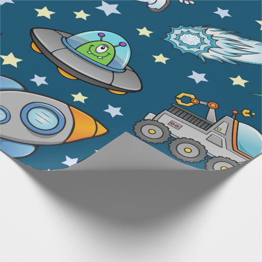 Papier Cadeau Thème personnalisable de l'espace (Coin)