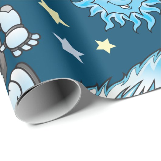 Papier Cadeau Thème personnalisable de l'espace (Coin rond)