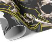 Papier Cadeau Thème pirate Fête Adulte Skuls (Coin rond)