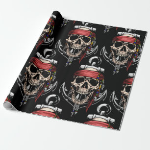 Papier Cadeau Thème pirate Fête Peau Adulte Nautique