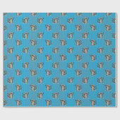 Papier Cadeau Thème raton laveur (Plat)