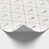 Papier Cadeau Thème Rosé Gold et Gold French Wine (Coin)