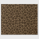 Papier Cadeau Thème Safari | Giraffe Imprimer Cadeau (Plat)