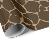 Papier Cadeau Thème Safari | Giraffe Imprimer Cadeau (Coin rond)