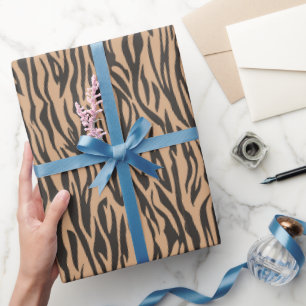 Papier Cadeau Thème Safari Sauvage Imprimé Animalier