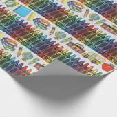 Papier Cadeau Thème scolaire personnalisable (Coin)