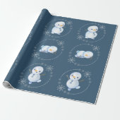 Papier Cadeau Thème "Snowman" 3 mignon Snowman (Déroulé)