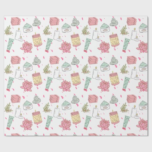 Papier Cadeau Thème Spa (Plat)