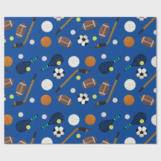 Papier Cadeau Thème sportif (Plat)
