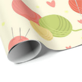 Papier Cadeau Thème tricot (Coin rond)