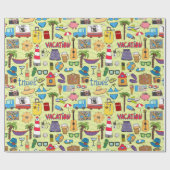 Papier Cadeau Thème vacances (Plat)