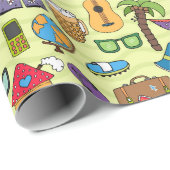 Papier Cadeau Thème vacances (Coin rond)