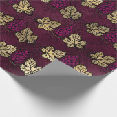 Papier Cadeau Thème vin bordeaux et or (Coin)