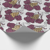 Papier Cadeau Thème vin Bourgogne et or (Coin)