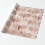 Papier Cadeau Thème vin français Rose Gold et Blush<br><div class="desc">Papier d'emballage motif vignoble vintage Paris..</div>