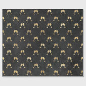 Papier Cadeau Thème vin or faux (Plat)