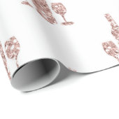 Papier Cadeau Thème vin pailleté or et or rose (Coin rond)