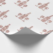 Papier Cadeau Thème vin paillettes Or et Or Rosé (Coin)