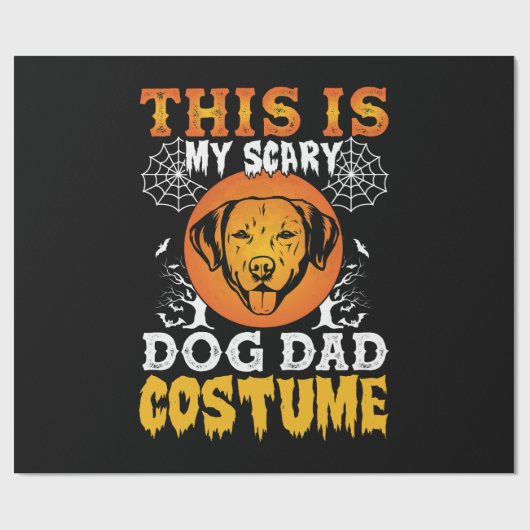 Papier Cadeau This is My Scary Dog Dad Costume (Plat)