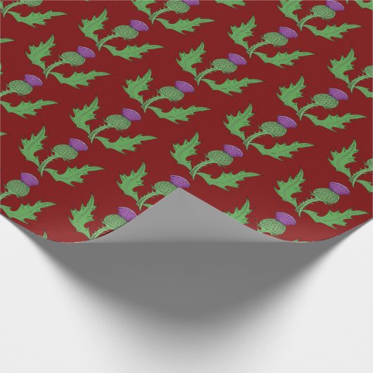 Papier Cadeau Thistle (on Red) (Coin)