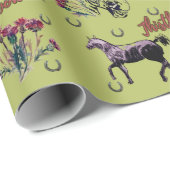PAPIER CADEAU THISTLEBROOK STORES CHEVAUX DÉLICIEUX MARQUE (Coin rond)