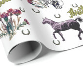 PAPIER CADEAU THISTLEBROOK STORES CHEVAUX DÉLICIEUX MARQUE WRAPP (Coin rond)