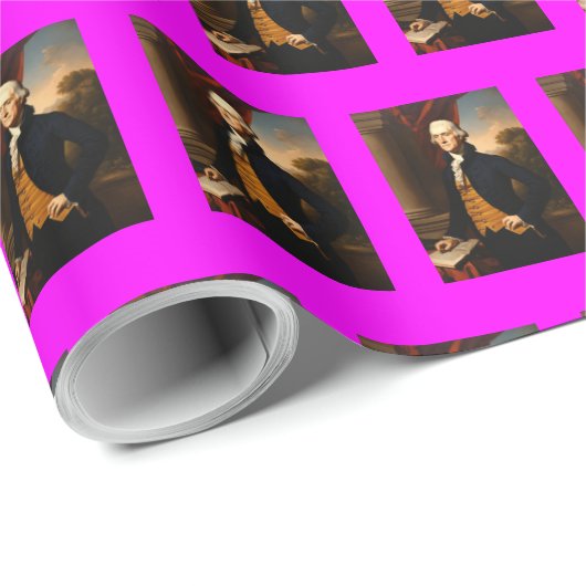 Papier Cadeau Thomas Jefferson (Coin rond)