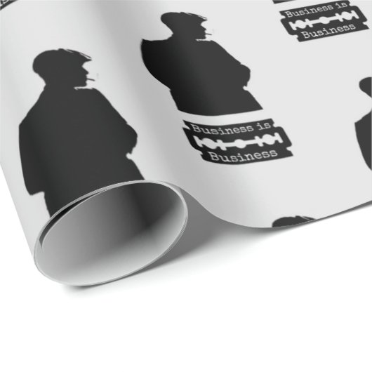 Papier Cadeau thomas shelby, bandeaux de pointe (Coin rond)