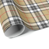 Papier Cadeau Thomson Camel Tartan Plaid Family Mode Motif (Coin rond)