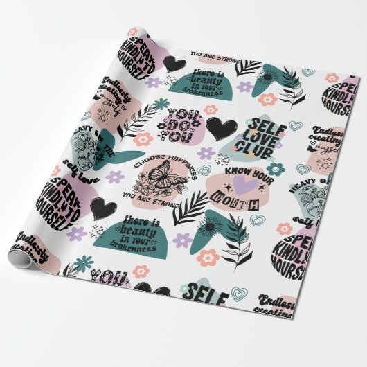 Papier Cadeau Thoughts motivationnel (Déroulé)