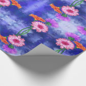 Papier Cadeau Three Color Gerberas Wrapping (Coin)