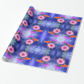 Papier Cadeau Three Color Gerberas Wrapping (Déroulé)