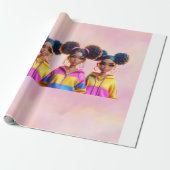 Papier Cadeau three doll wrapping paper (Déroulé)