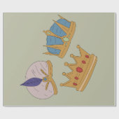 PAPIER CADEAU THREE KING CROWN WRAPPING PAPER (Plat)