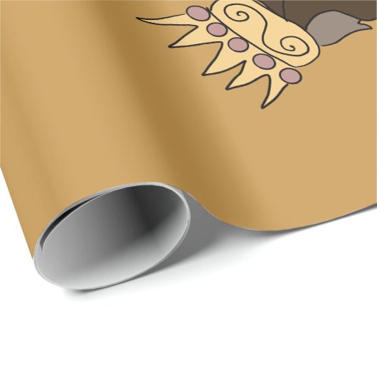PAPIER CADEAU THREE KING WRAPPING PAPER  (Coin rond)