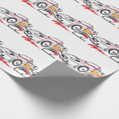 Papier Cadeau Throw Pillow Fast Dreams –Racing Car Pillow Design (Coin)