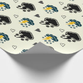 Papier Cadeau "Thunderstorm Elegance : papier ☁️ et ⚡. (Coin)