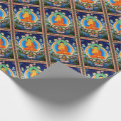 Papier Cadeau Tibétain Thangka Prabhutaratna Bouddha (Coin)