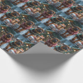 Papier Cadeau Tibetan Mastiff Dogs Christmas Snow Holiday (Coin)