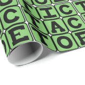 Papier Cadeau Tic-Tac-Toe, Jeu de X et de O (Coin rond)