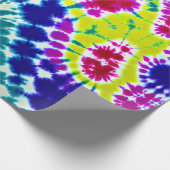 Papier Cadeau Tie Dye Enchaîné Psychédélique Surface Art (Coin)