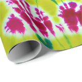 Papier Cadeau Tie Dye Enchaîné Psychédélique Surface Art (Coin rond)