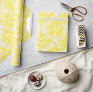 Papier Cadeau Tie Dye jaune