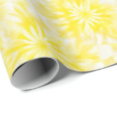 Papier Cadeau Tie Dye jaune (Coin rond)