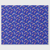 Papier Cadeau Tie Dye Marine Animals Dolphins Marlins (Plat)