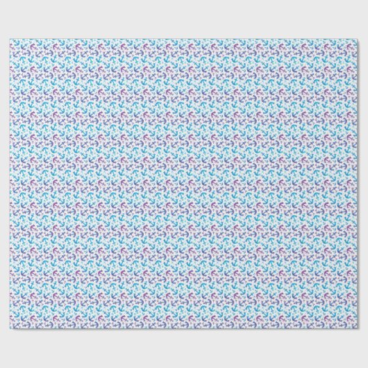 Papier Cadeau Tie Dye Motif Ancre (Plat)