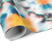 Papier Cadeau Tie Dye Seamless Pattern. Ethnic Abstract. Psyched (Coin rond)