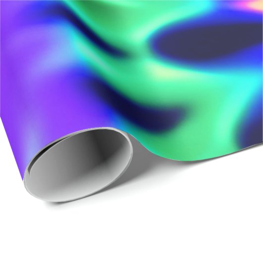 Papier Cadeau Tie Dye Swirling Motif Design (Coin rond)